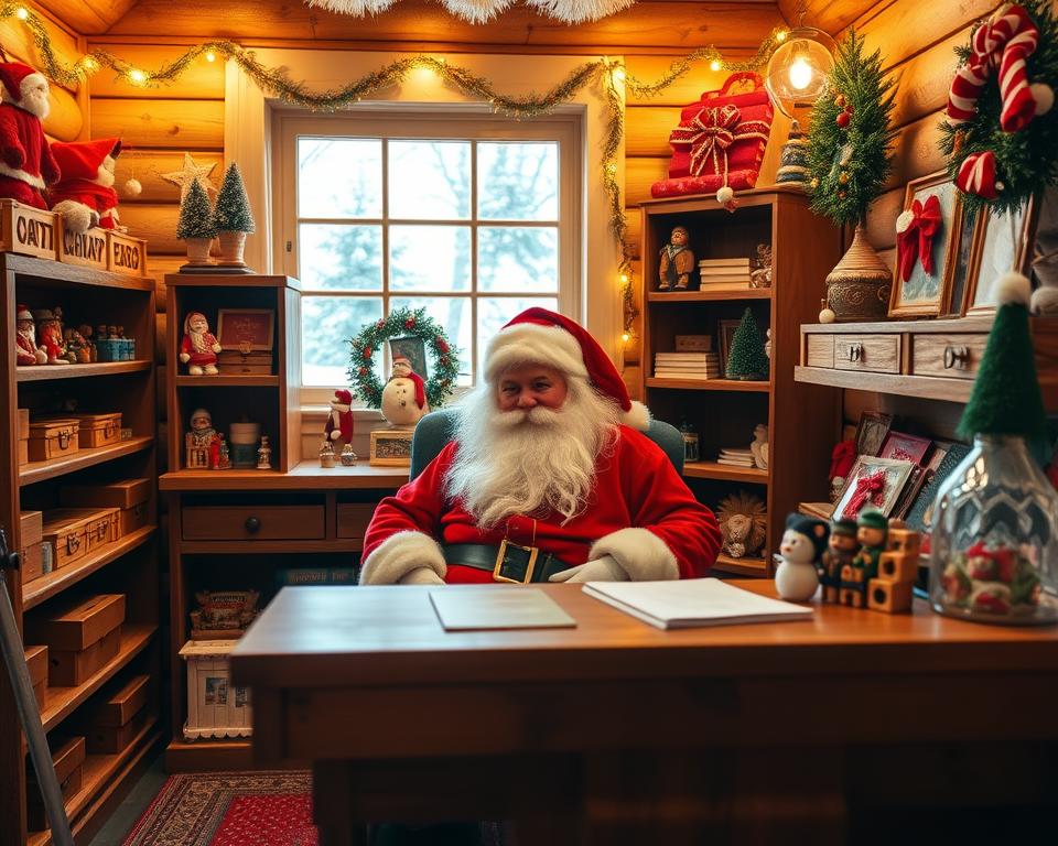 Finnischer Weihnachtsmann im Santa Claus Office