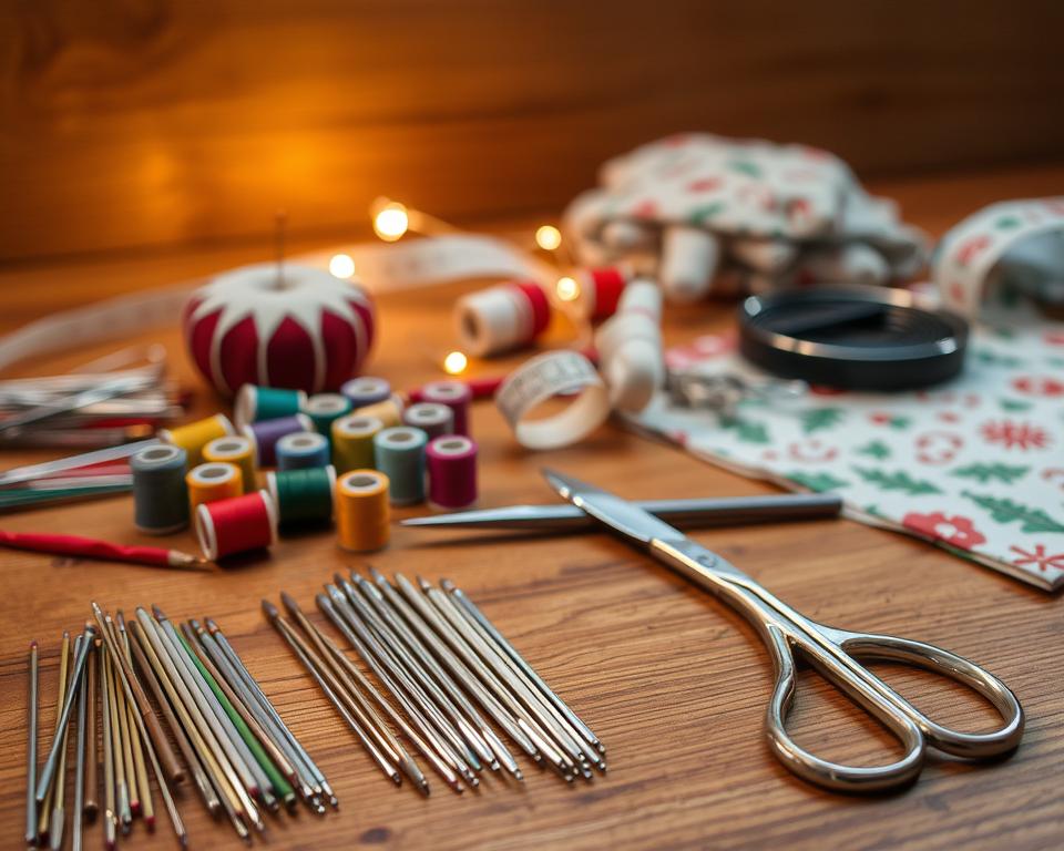 Nähutensilien für Adventskalender