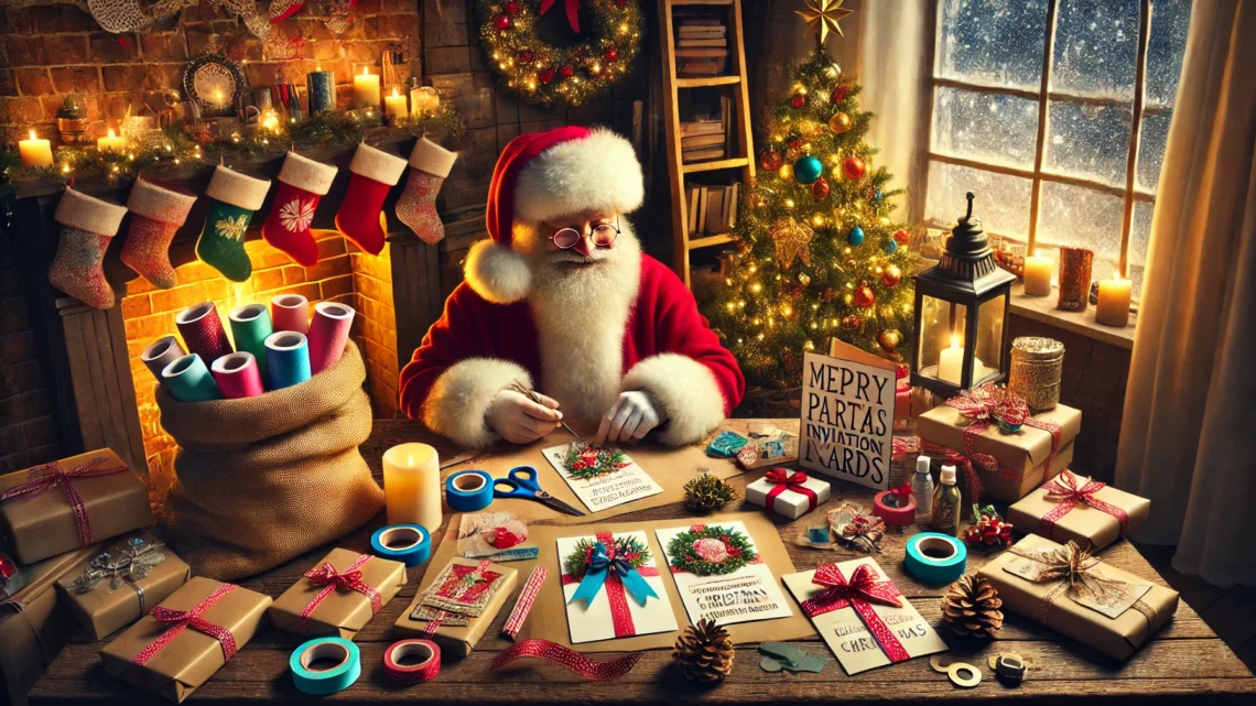 Einladungskarten für die Weihnachtsparty selbst gestalten